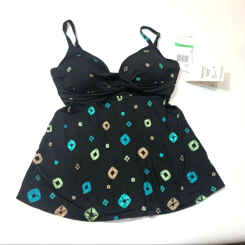 Coco Reef Diamond Wrap Bra Sized Tankini Swim Top
